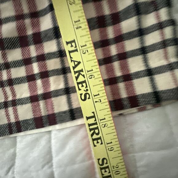 Vintage Ann Taylor Skirt Womens 8 Cream Red Plaid Mini Retro Y2K Preppy Office - Picture 8 of 8